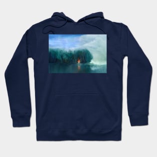 Abstract Art - Firecamp Forest Wind Painting Hoodie